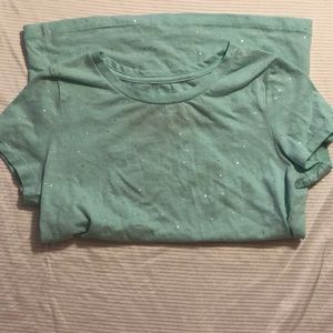 Teal glitter girl’s top